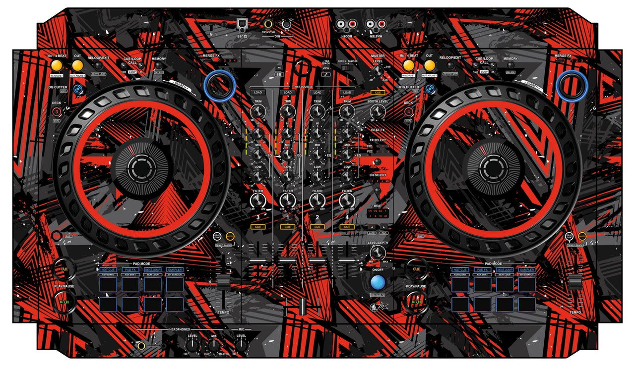Pioneer DJ DDJ FLX6 Skin Ridge Red