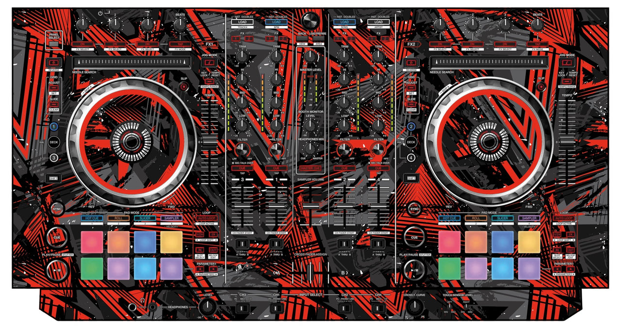 Pioneer DJ DDJ SX Skin Ridge Red