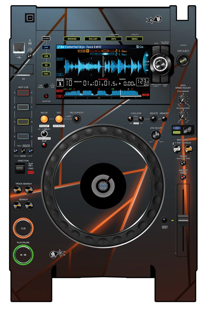 Pioneer DJ CDJ 2000 NEXUS 2 Skin Rifter Orange