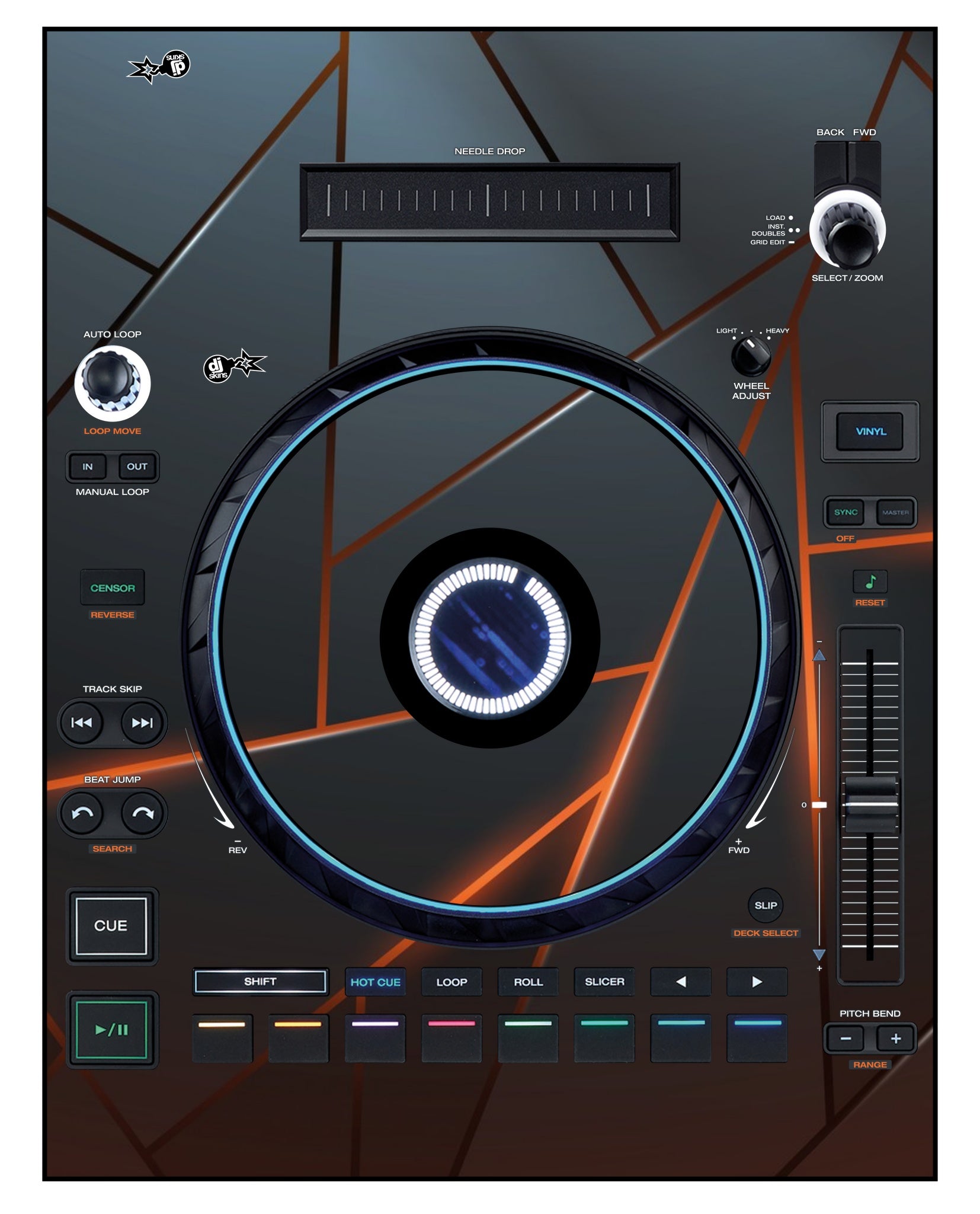 Denon DJ LC 6000 Skin Rifter Orange