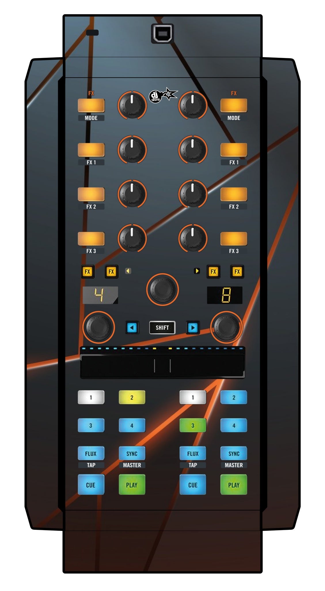 Native Instruments X1 MK2 Skin Rifter Orange