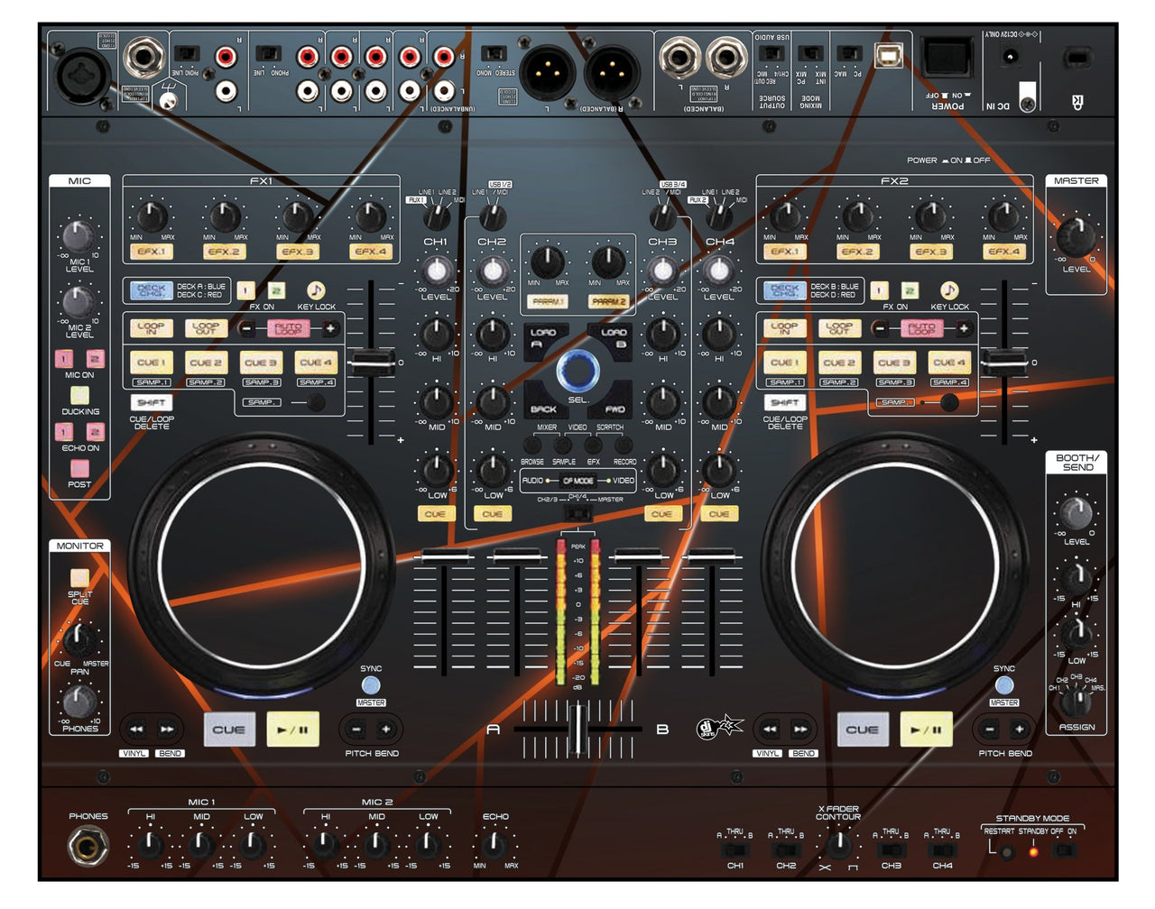 Denon DJ MC 6000 Skin Rifter Orange