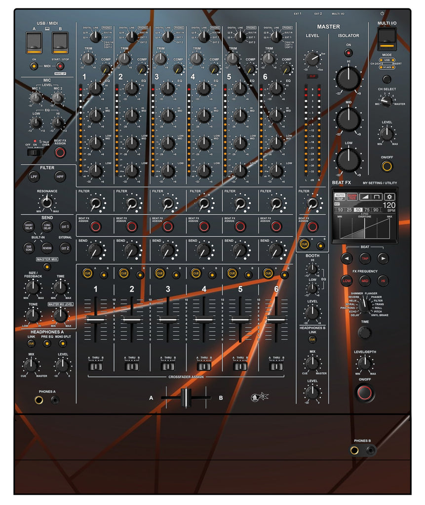 Pioneer DJ DJM V10 Skin Rifter Orange