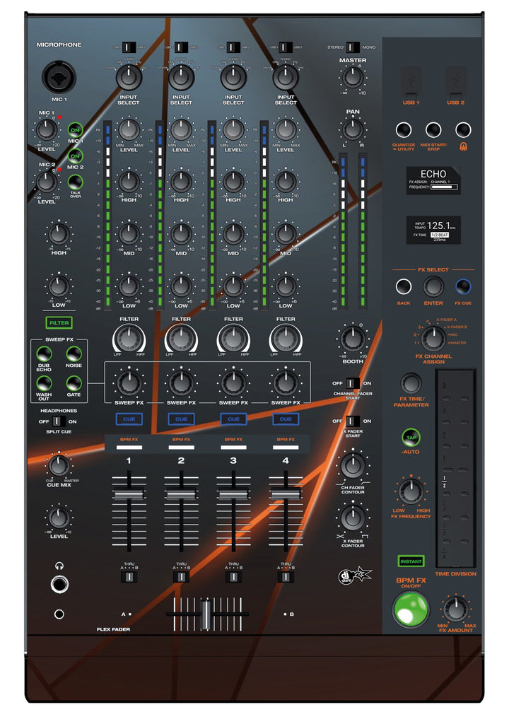 Denon DJ X 1850 Skin Rifter Orange