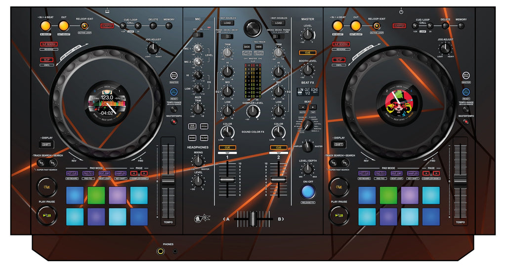 Pioneer DJ DDJ 800 Skin Rifter Orange