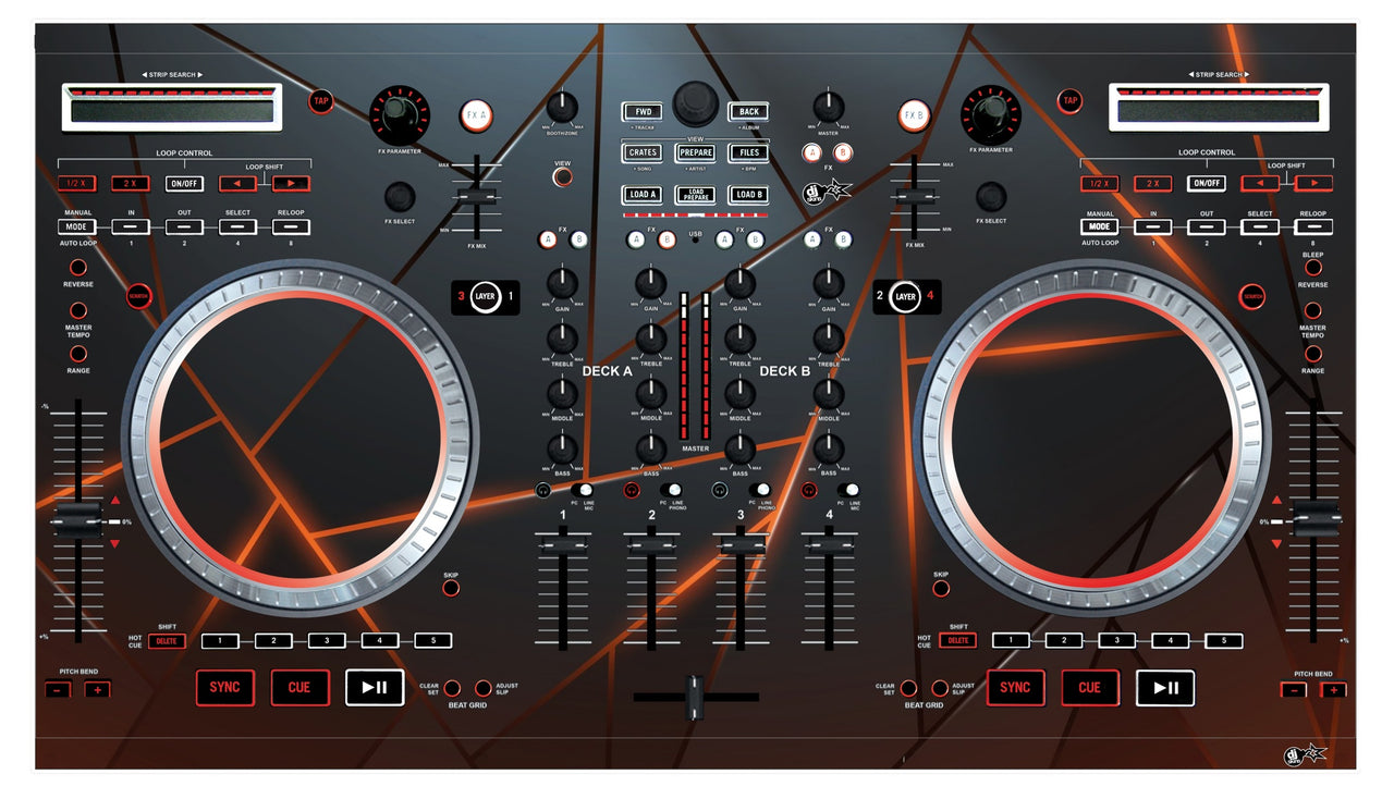Numark NS 6 Skin Rifter Orange