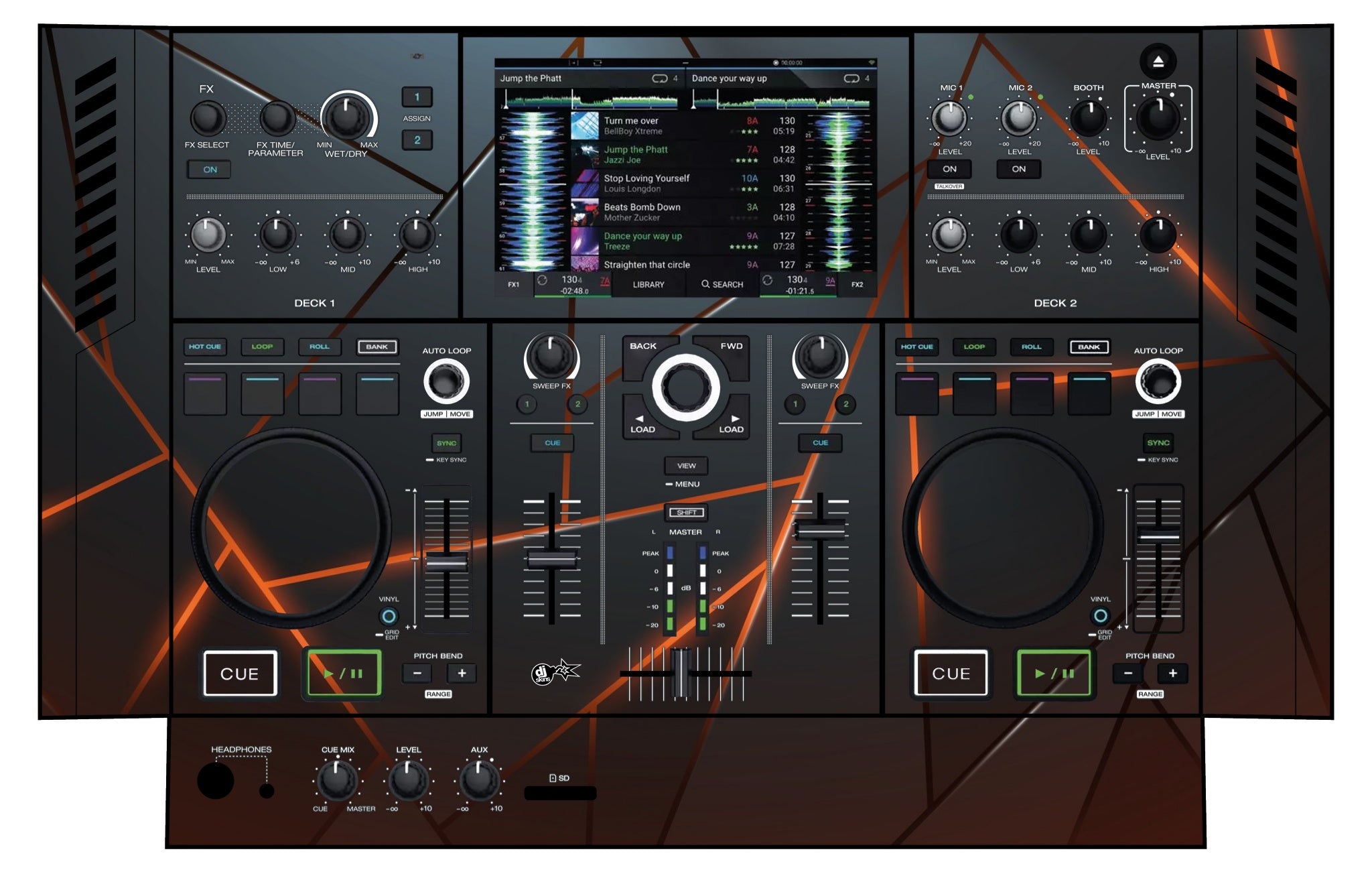 Denon DJ PRIME GO Skin Rifter Orange