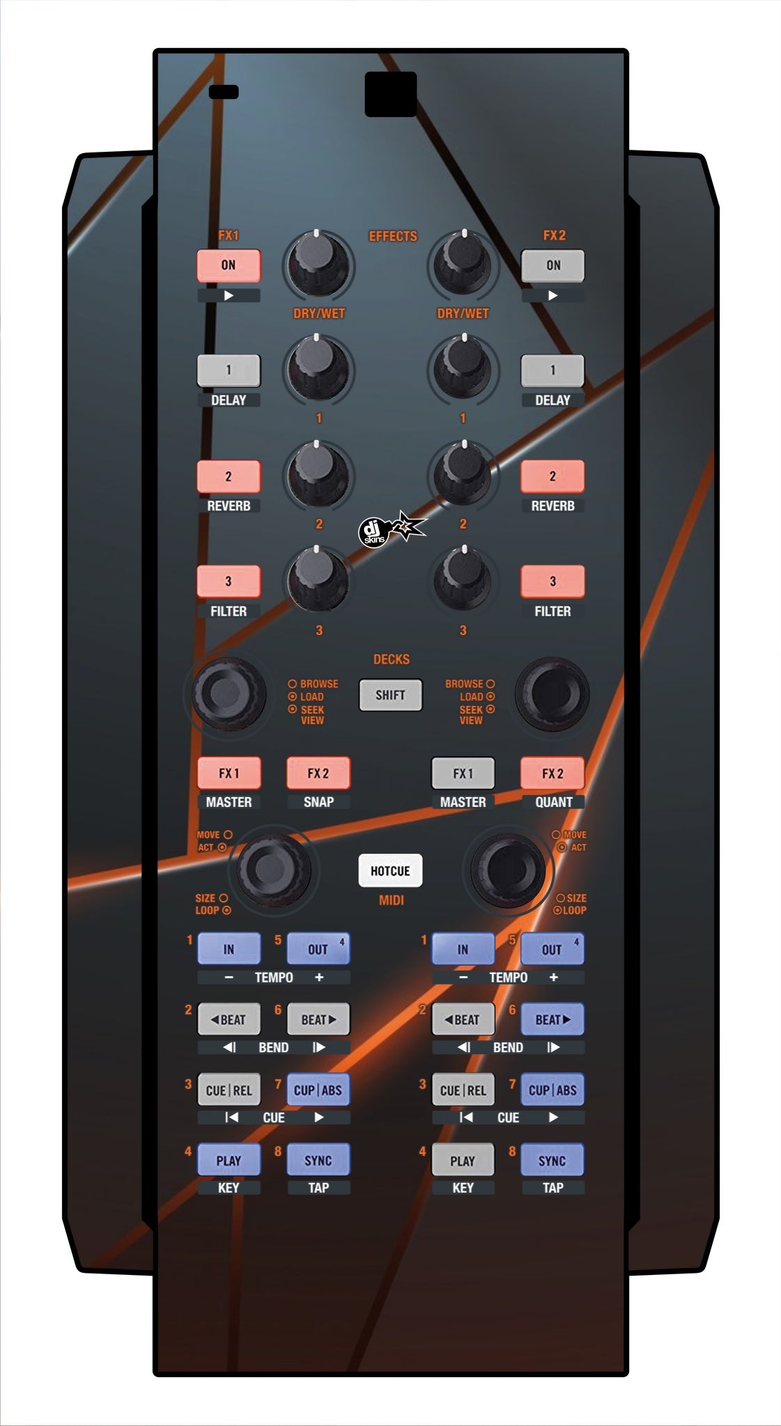 Native Instruments X1 Skin Rifter Orange