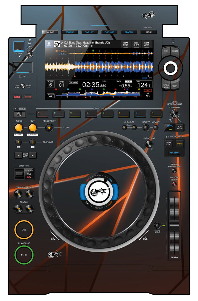 Pioneer DJ CDJ 3000 Skin Rifter Orange