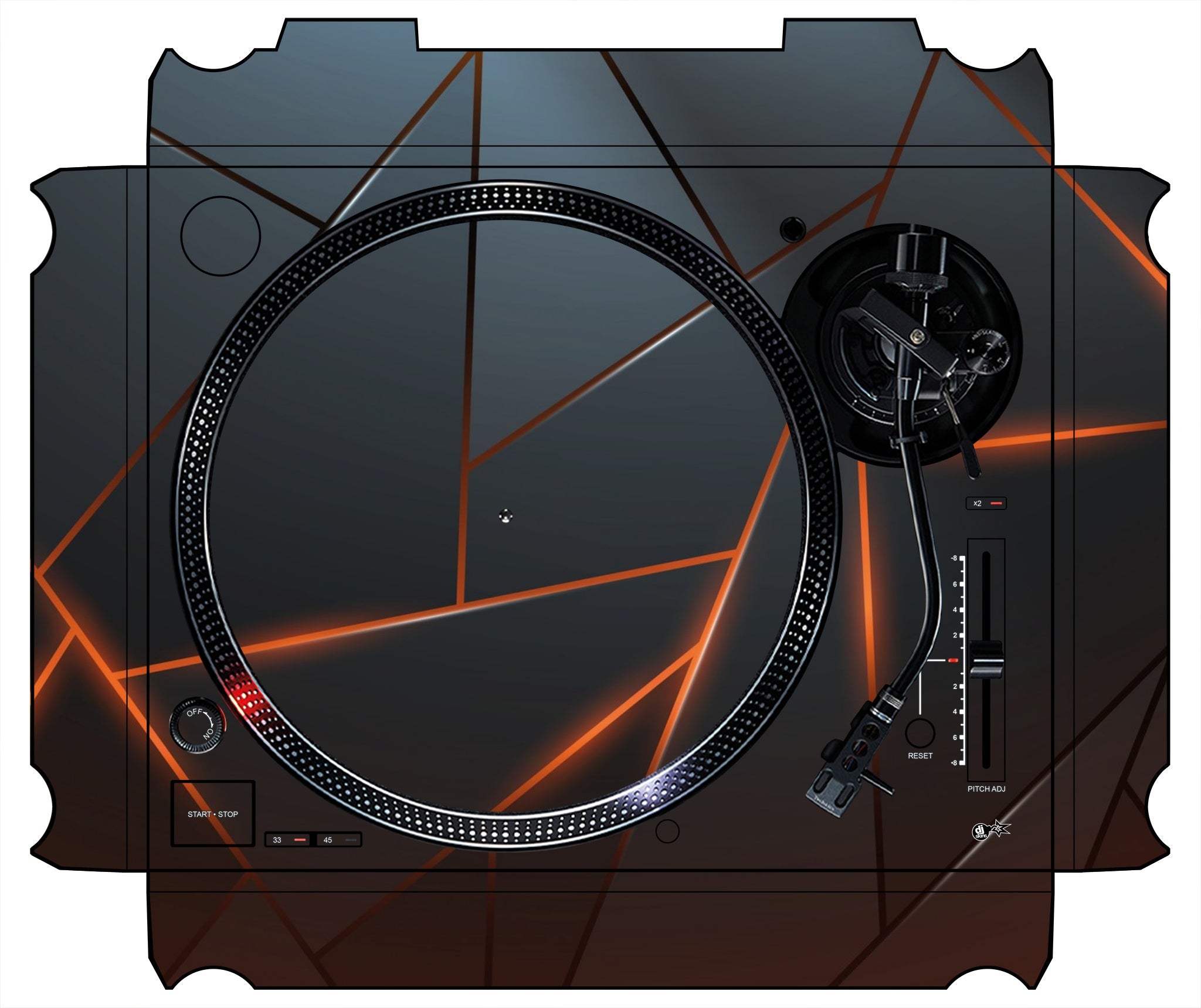 Technics 1200 / 1210 MK7 Skin Rifter Orange