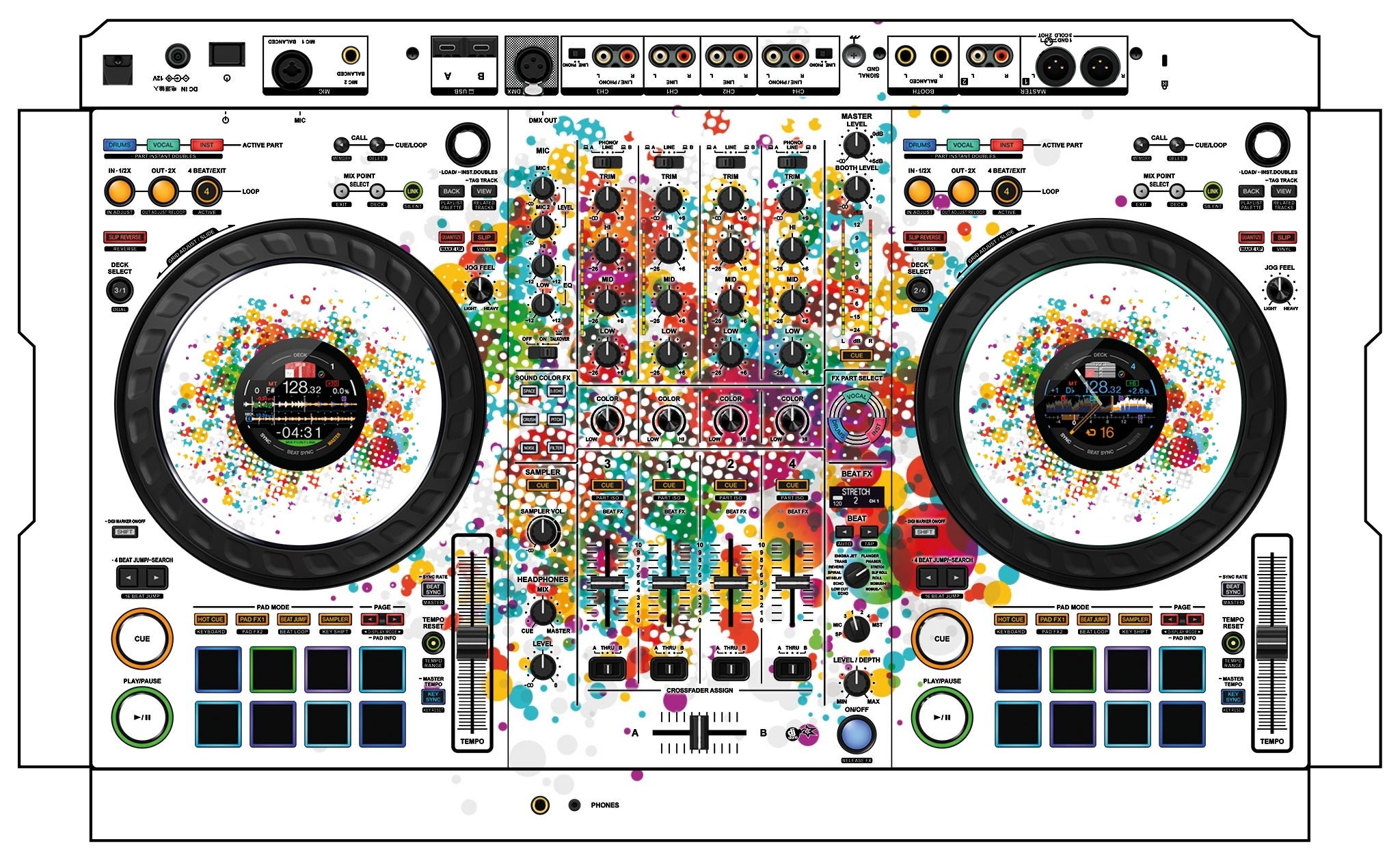 Pioneer DJ DDJ FLX10 Skin Roundhouse