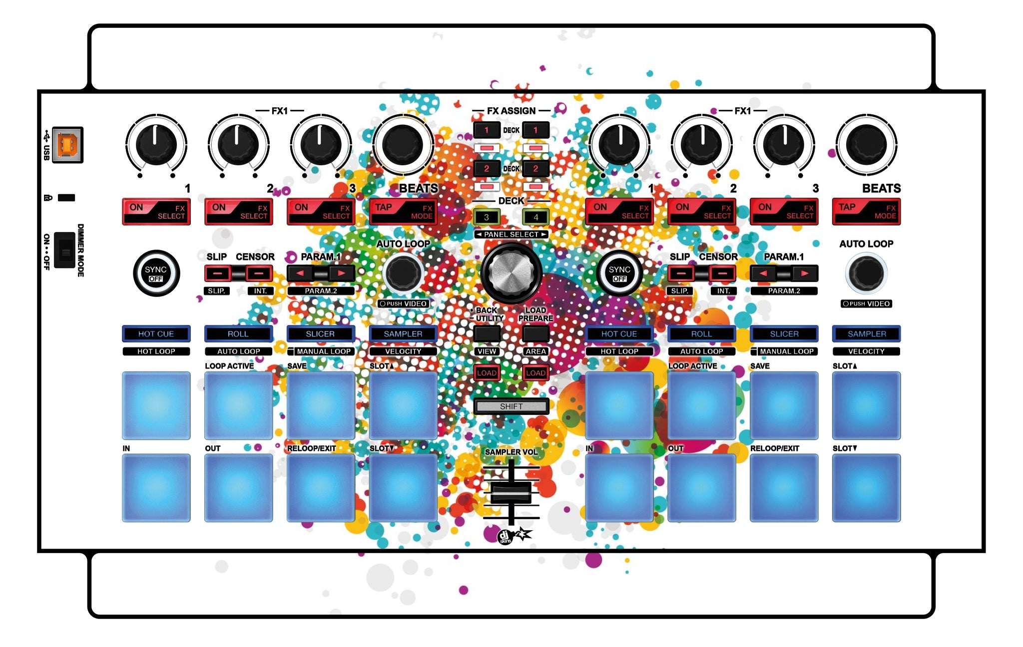 Pioneer DJ DDJ SP 1 Skin Roundhouse