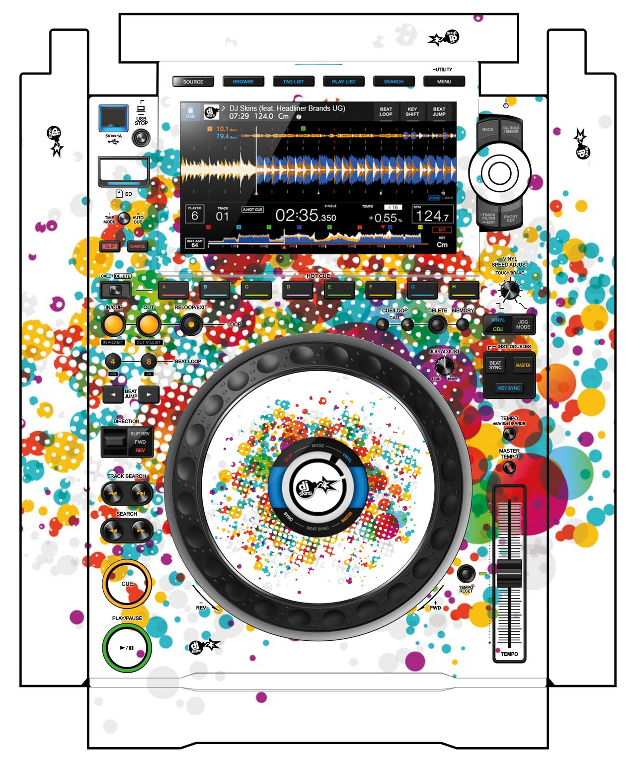 Pioneer DJ CDJ 3000 incl. SIDES Skin Roundhouse