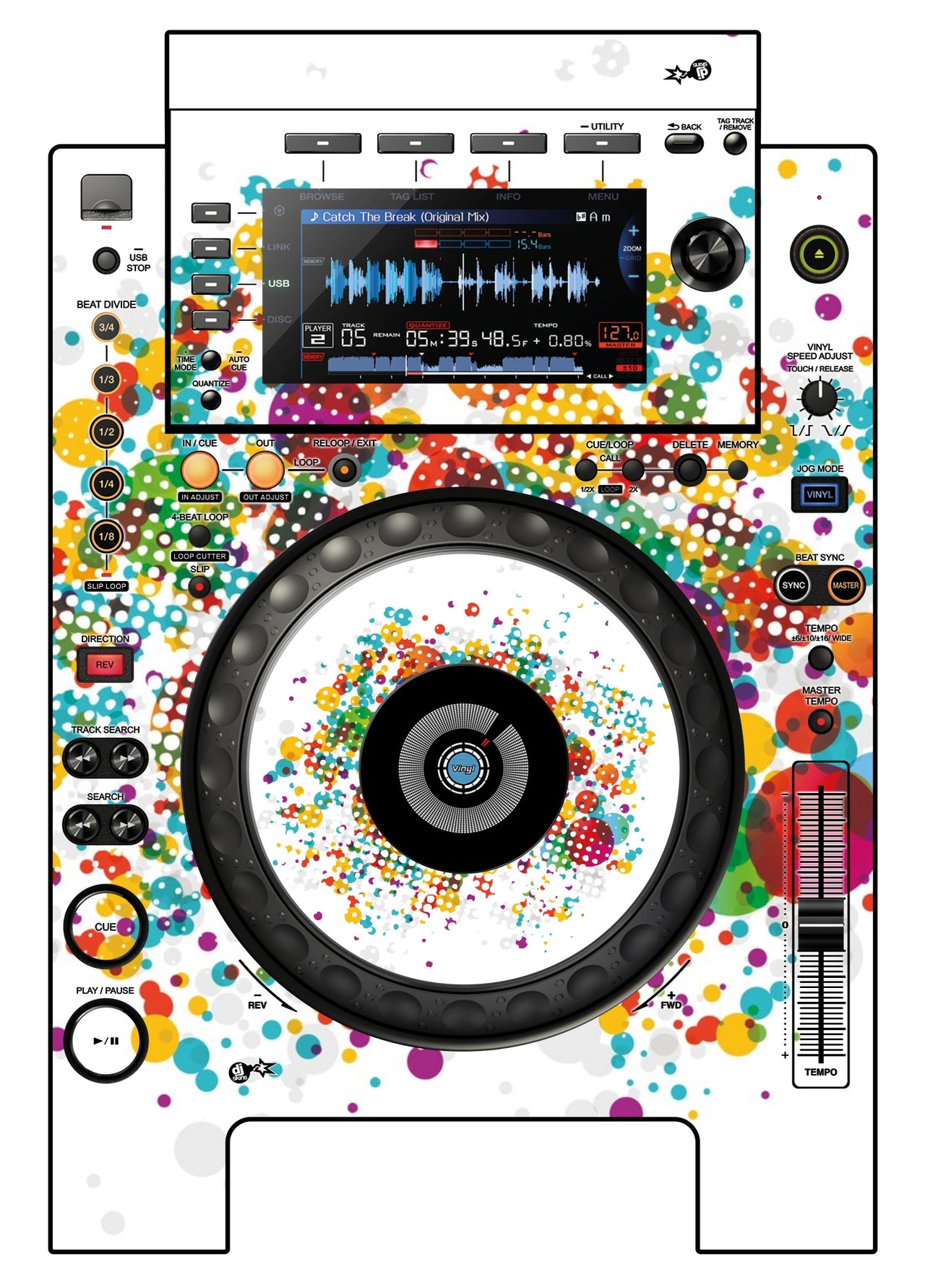 Pioneer DJ CDJ 900 NEXUS Skin Roundhouse