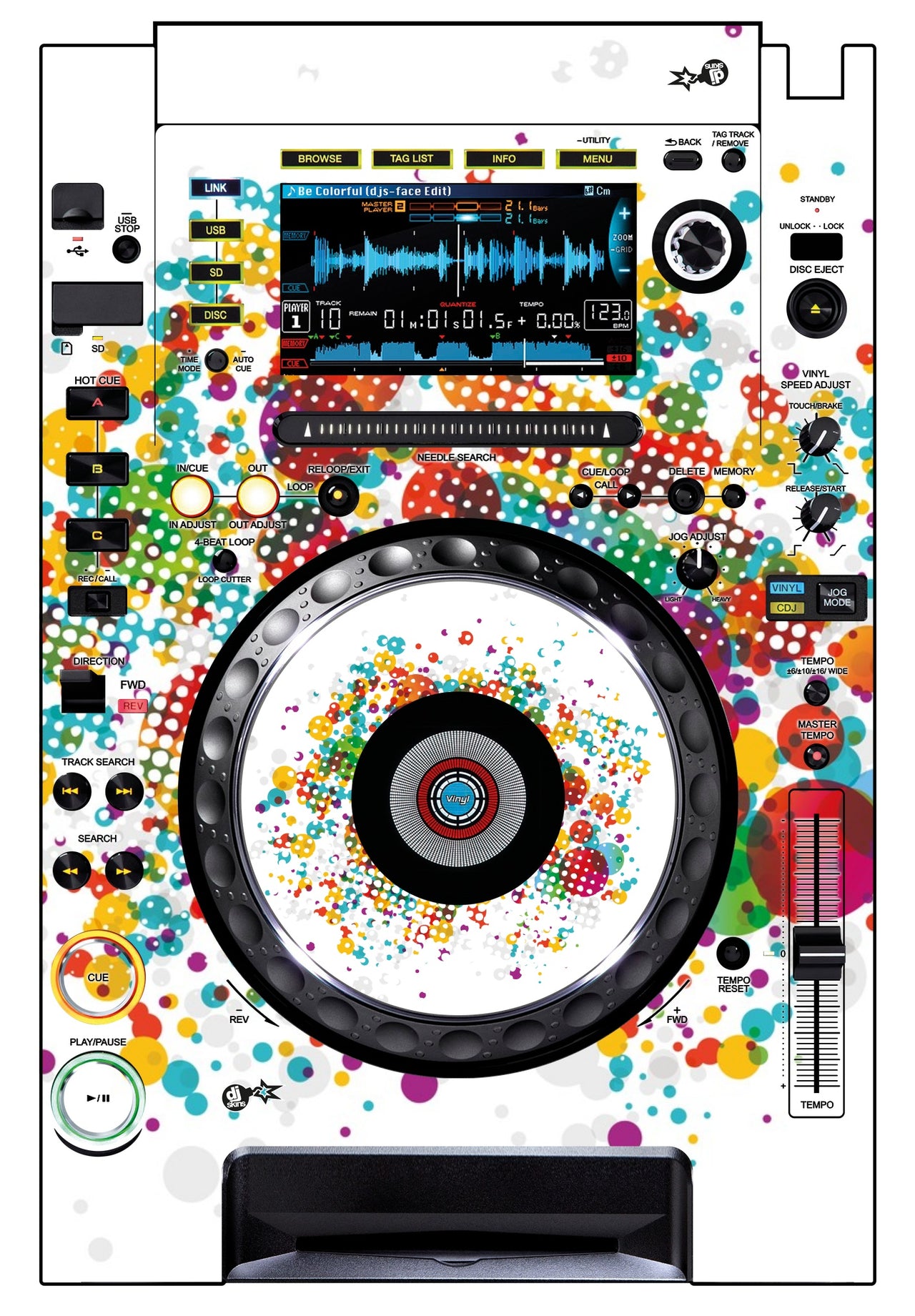 Pioneer DJ CDJ 2000 Skin Roundhouse