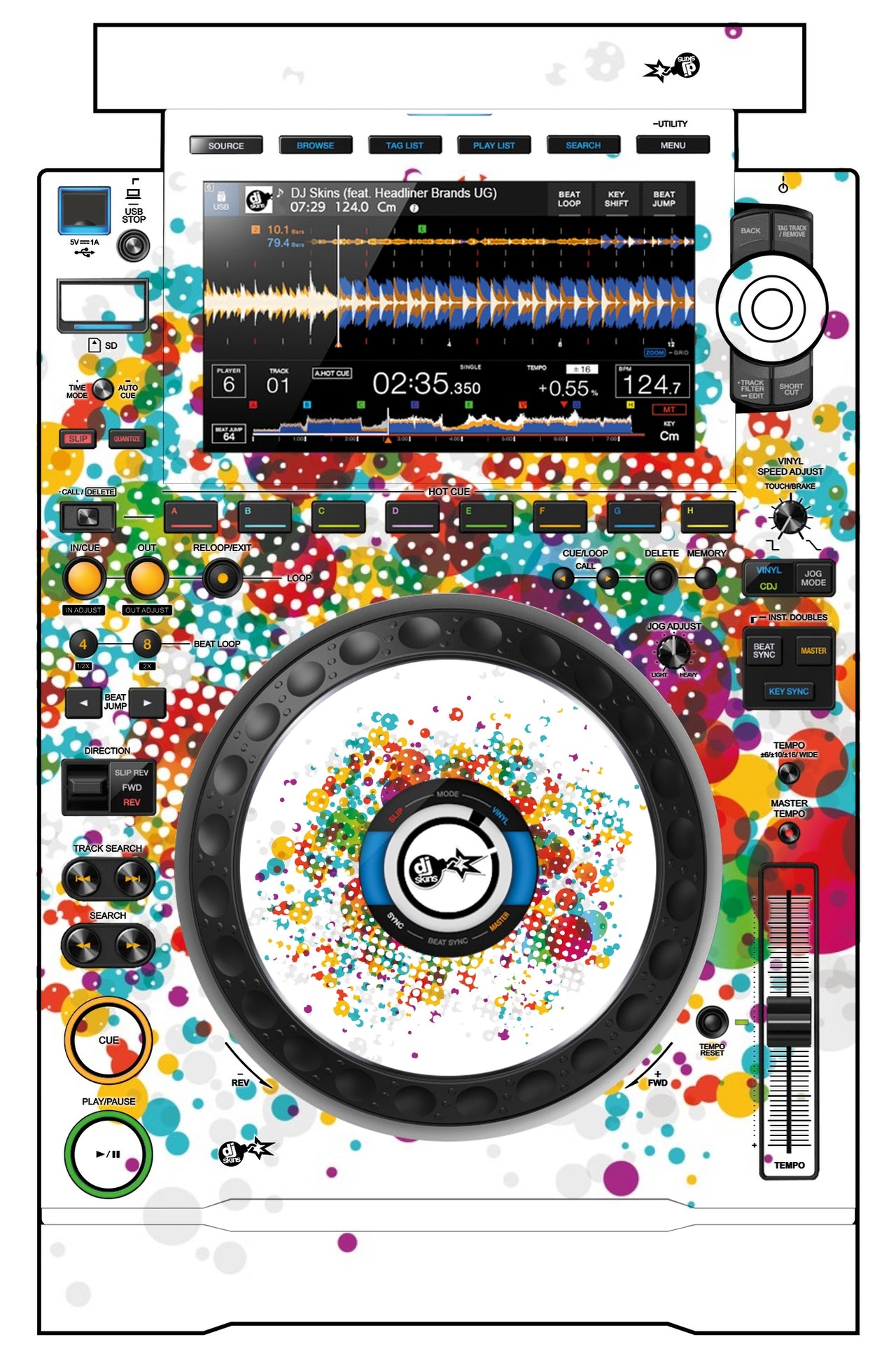 Pioneer DJ CDJ 3000 Skin Roundhouse