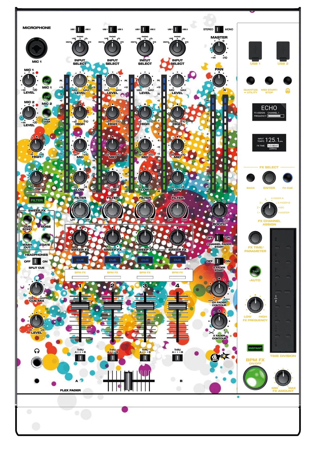 Denon DJ X 1850 Skin Roundhouse