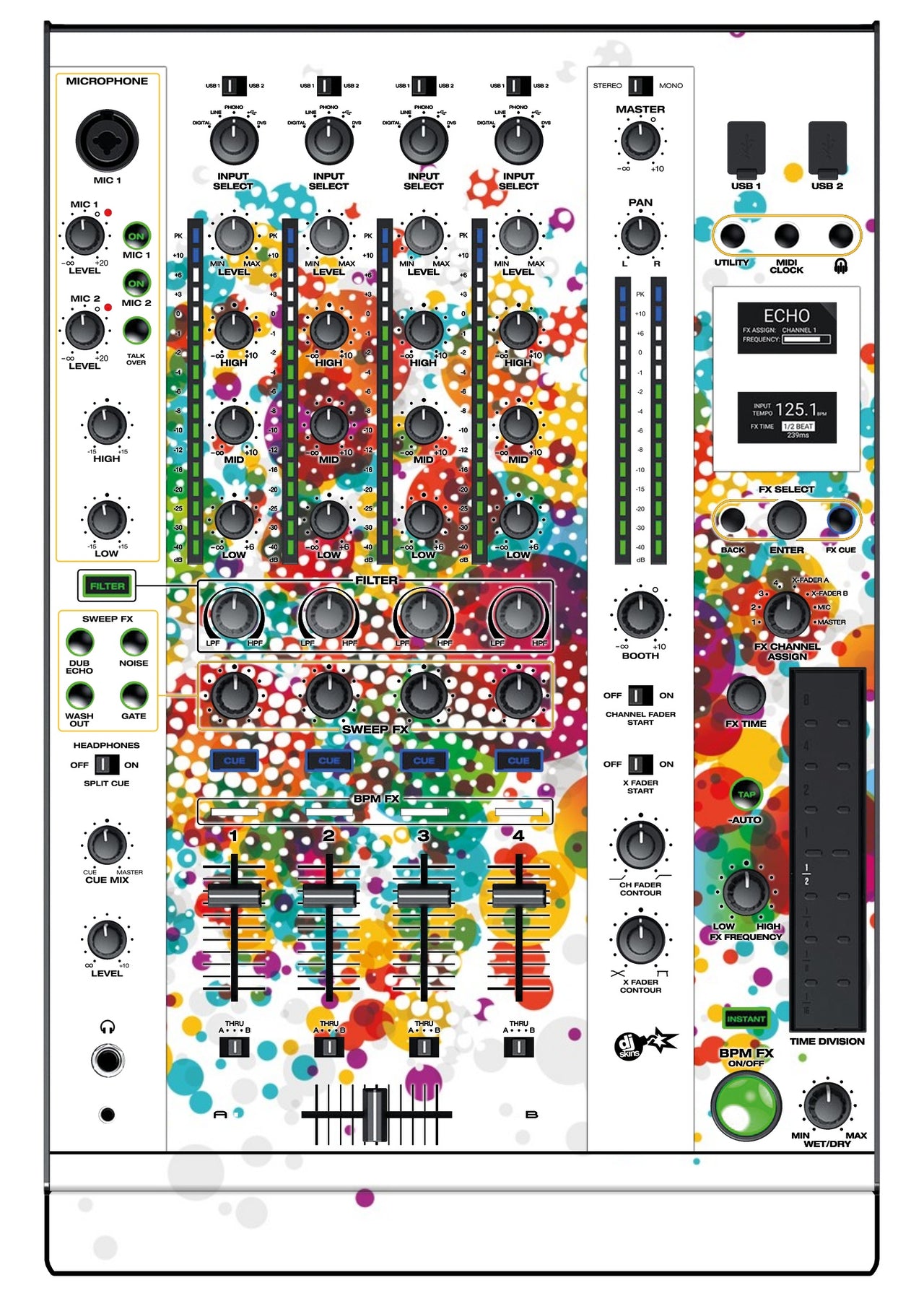 Denon DJ X 1800 Skin Roundhouse