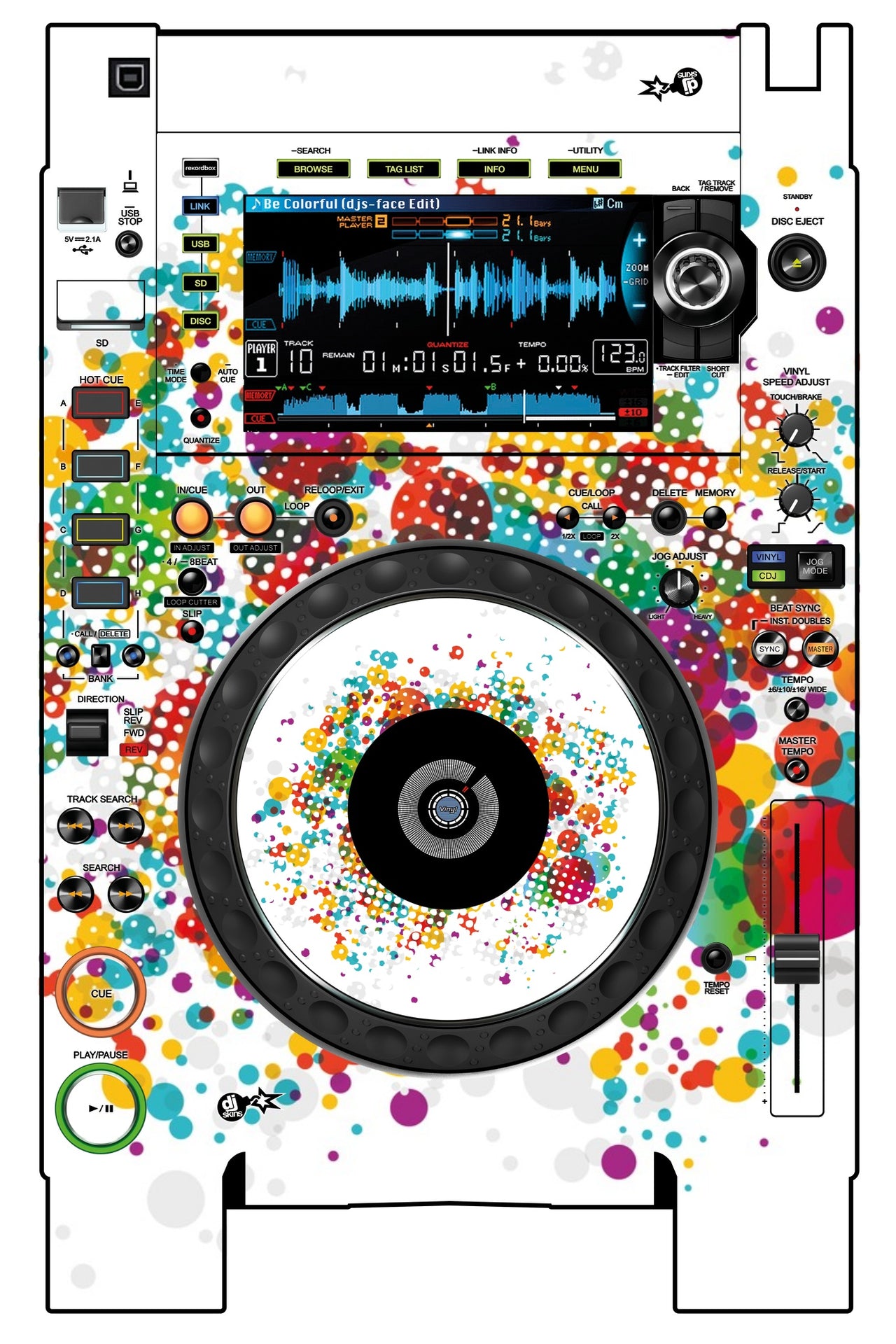 Pioneer DJ CDJ 2000 NEXUS 2 Skin Roundhouse