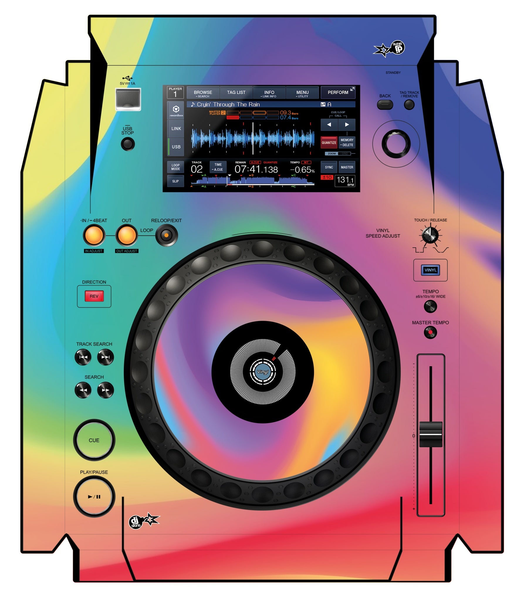 Pioneer DJ XDJ 1000 Skin Screensaver