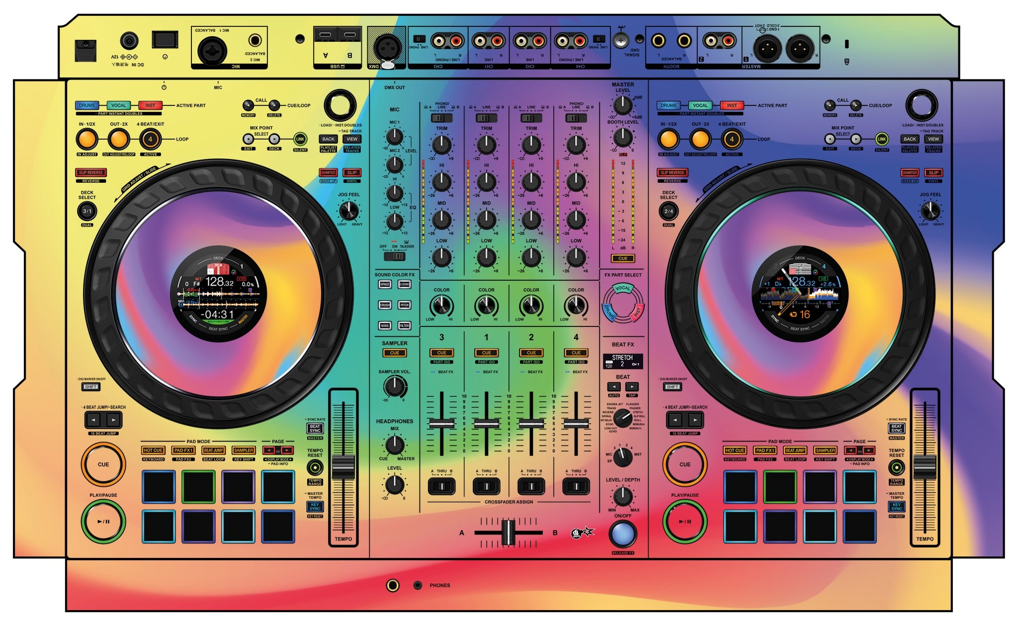 Pioneer DJ DDJ FLX10 Skin Screensaver