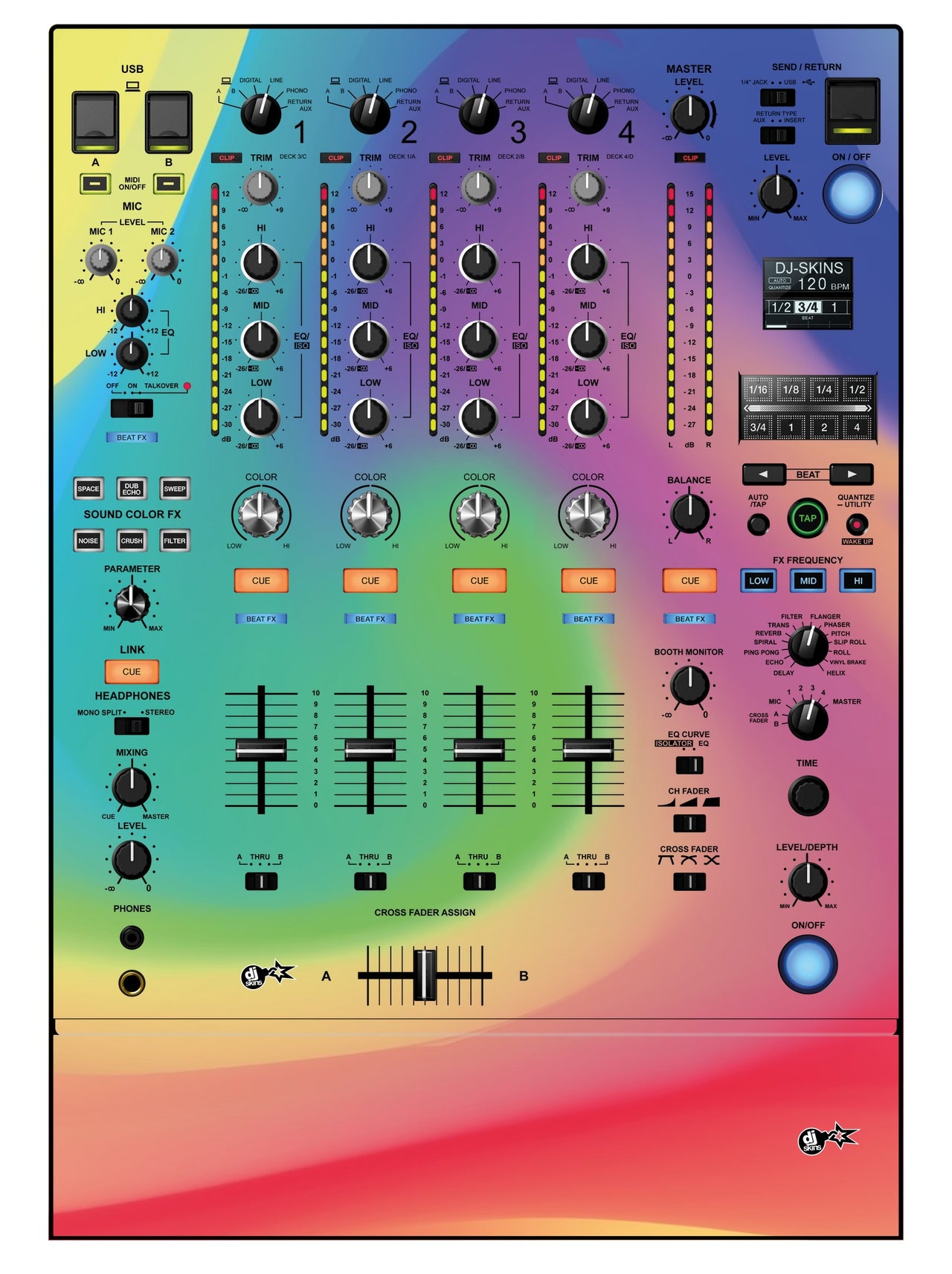 Pioneer DJ DJM 900 NEXUS 2 Skin Screensaver