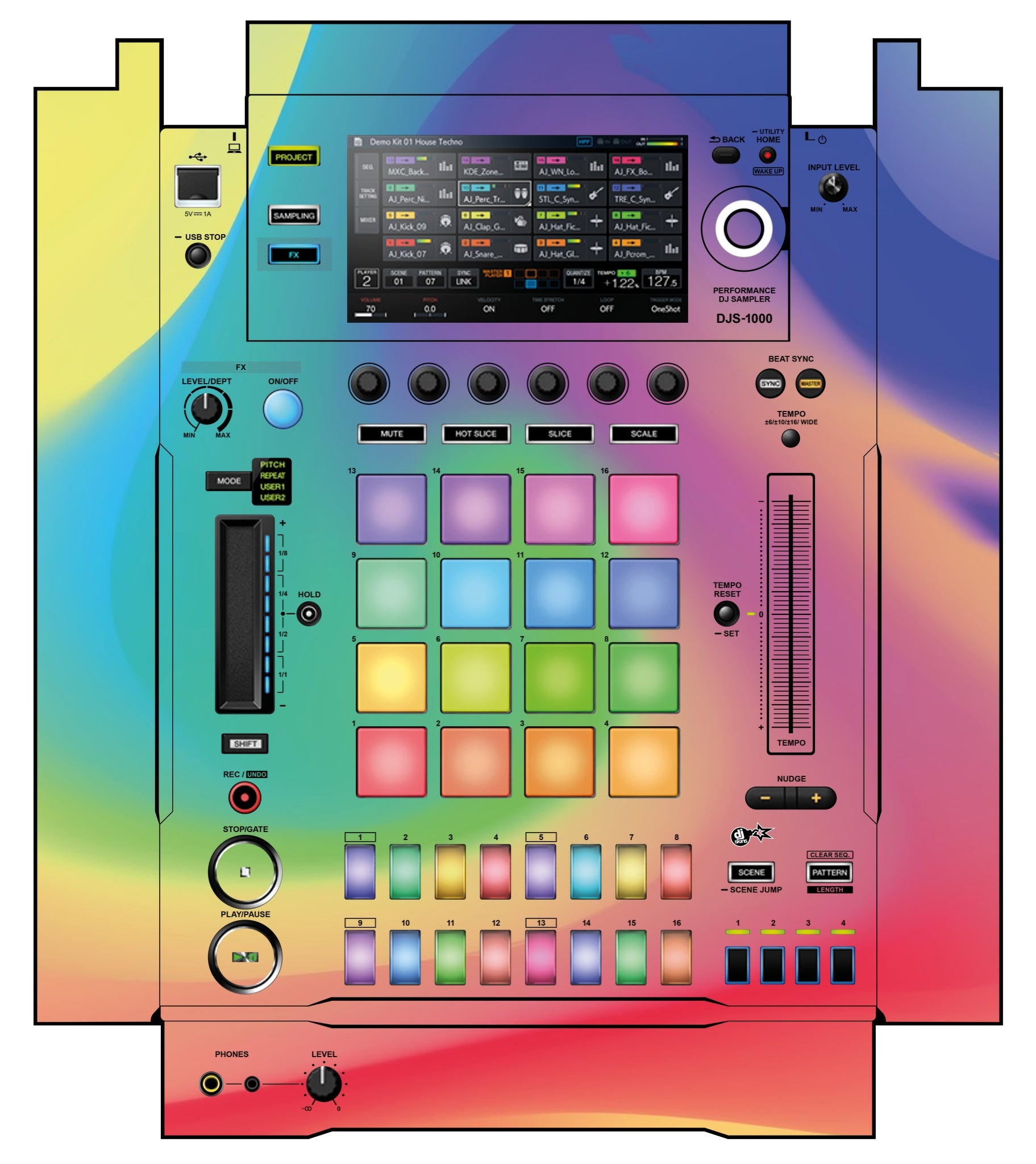 Pioneer DJ DJS 1000 Skin Screensaver