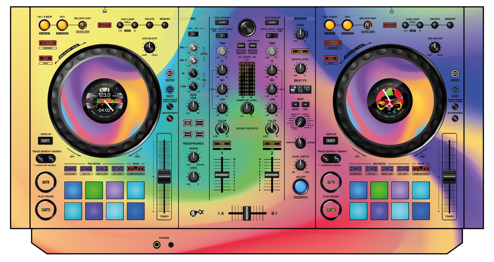 Pioneer DJ DDJ 800 Skin Screensaver