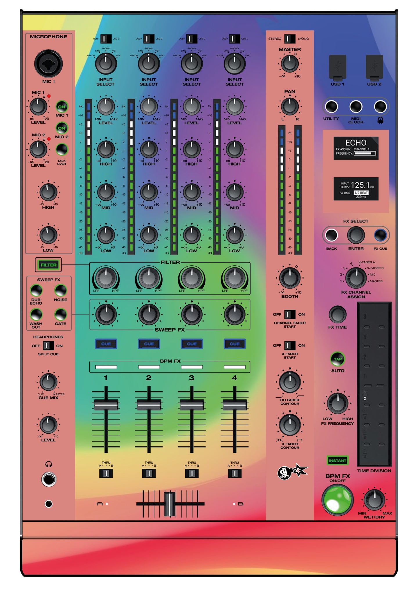 Denon DJ X 1800 Skin Screensaver