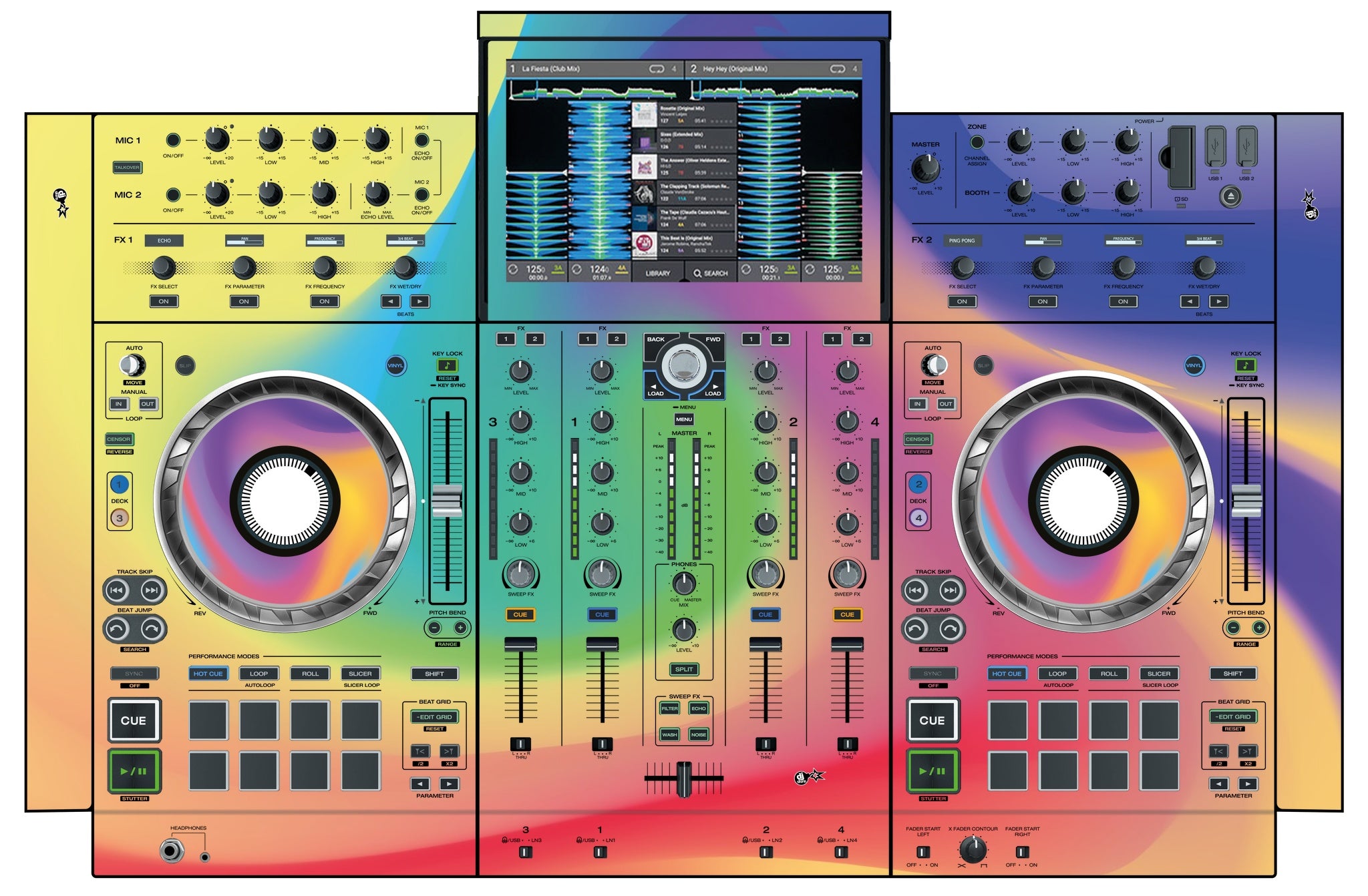 Denon DJ PRIME 4 Skin Screensaver