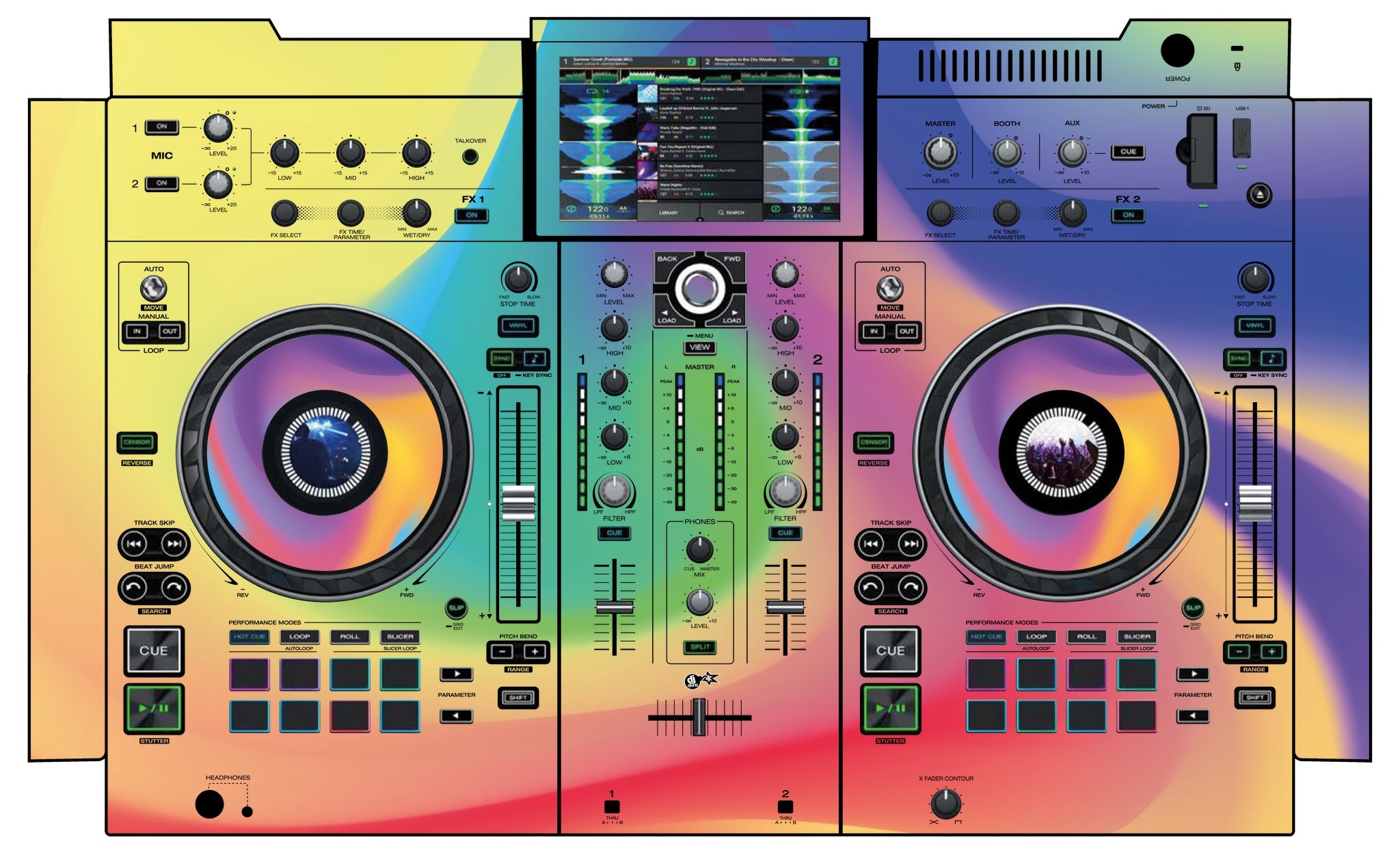 Denon DJ PRIME 2 Skin Screensaver