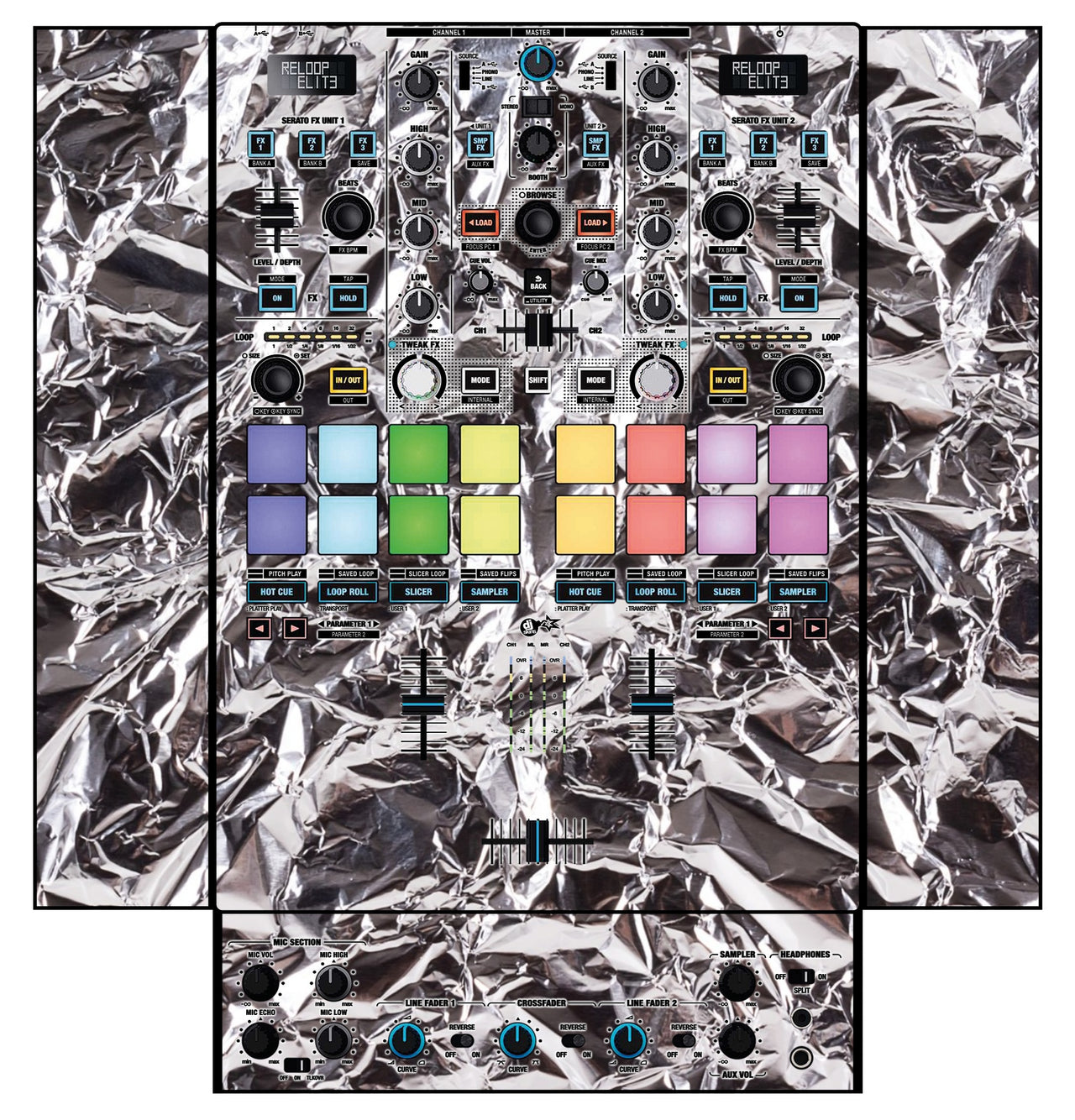 Reloop Elite Skin Silvercrush