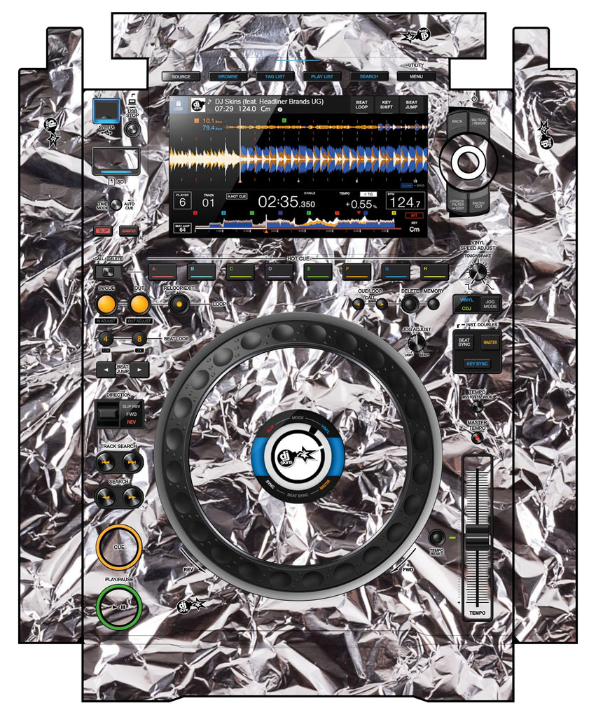 Pioneer DJ CDJ 3000 incl. SIDES Skin Silvercrush