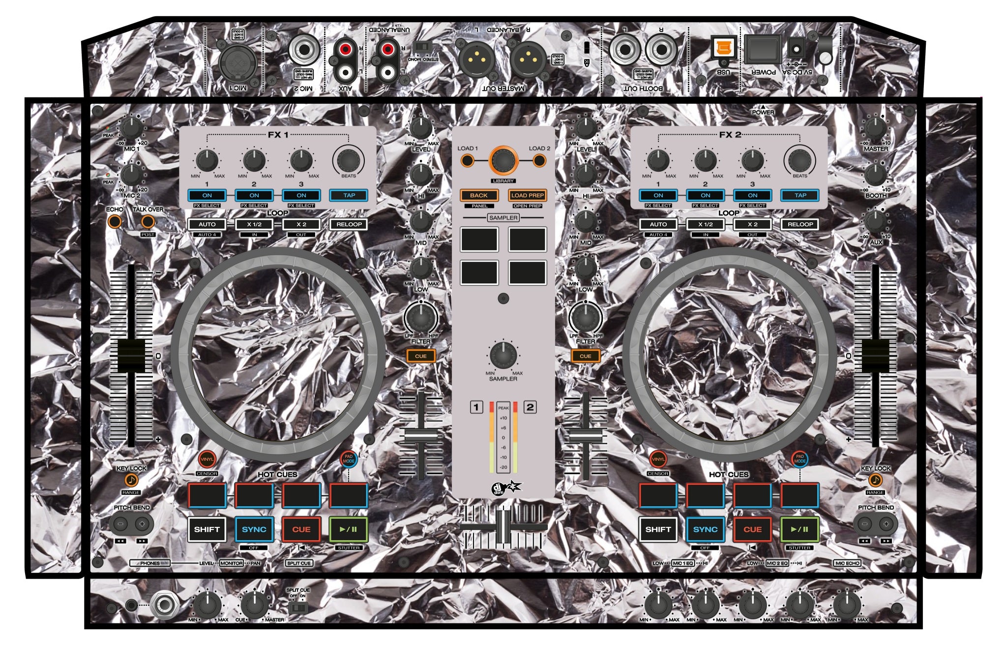 Denon DJ MC 4000 Skin Silvercrush