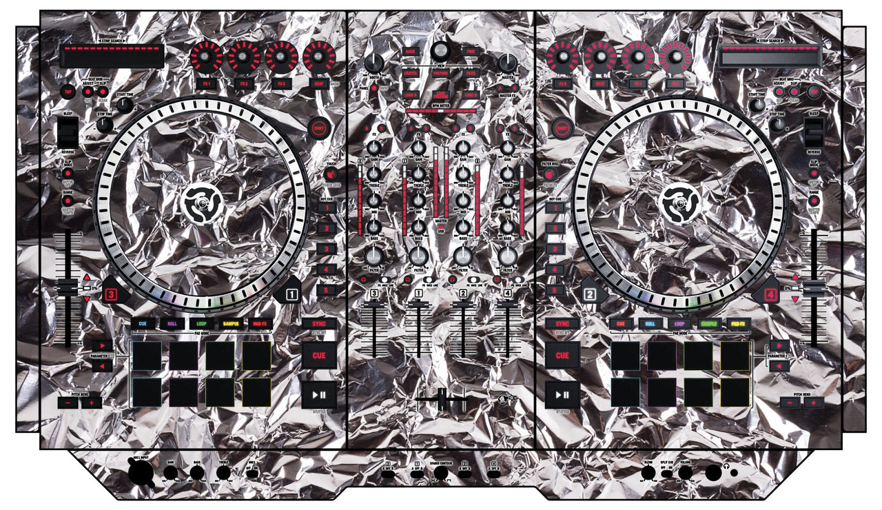 Numark NS 7 II Skin Silvercrush