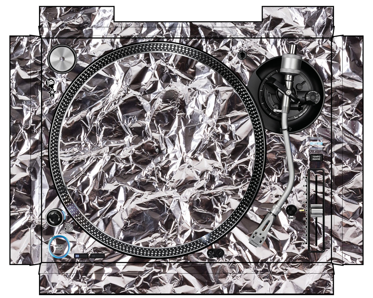 Pioneer DJ PLX 1000 Skin Silvercrush