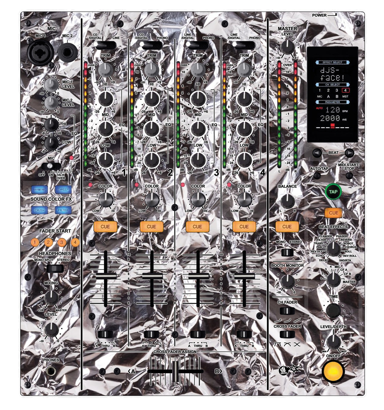 Pioneer DJ DJM 800 Skin Silvercrush