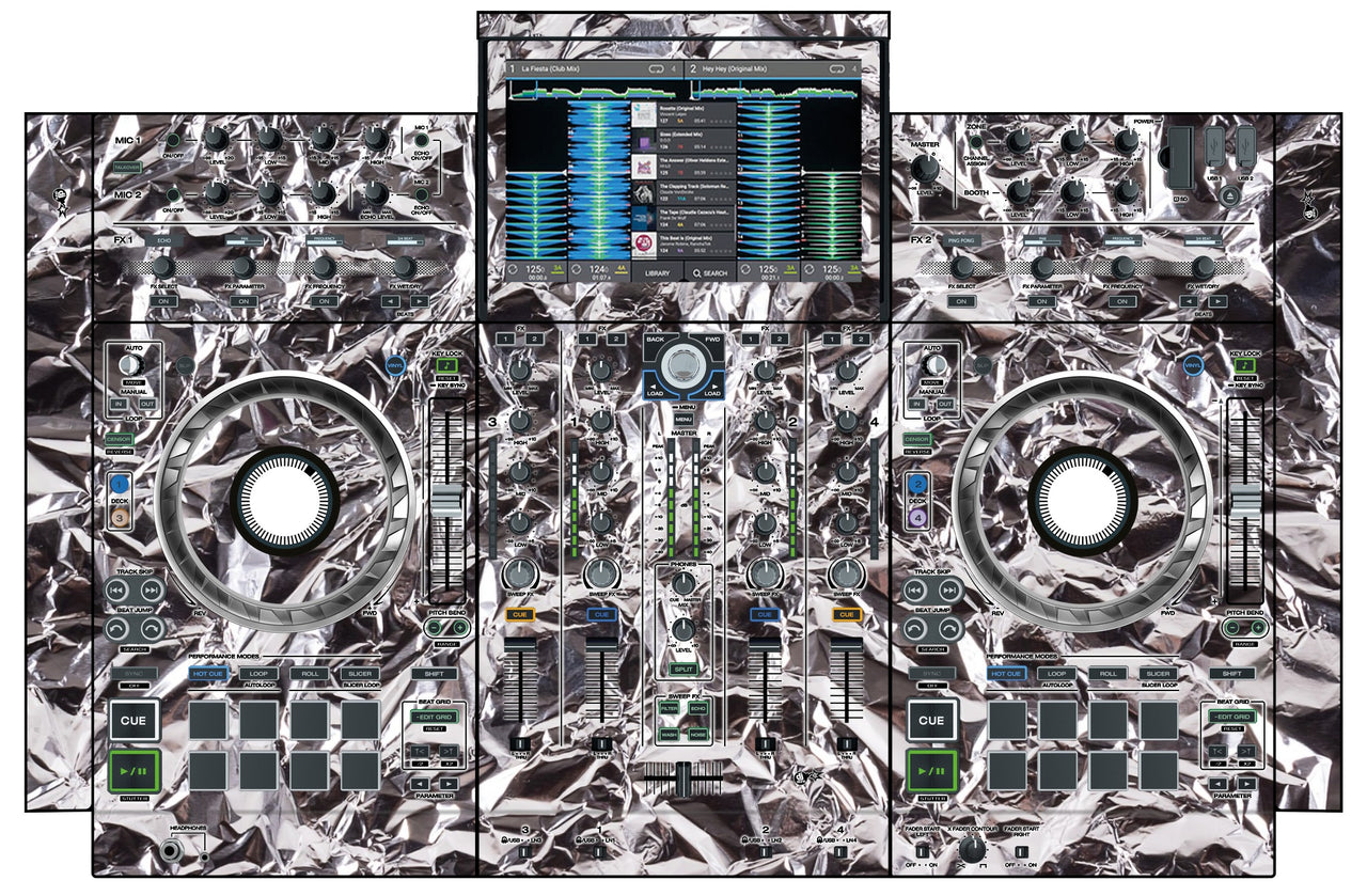 Denon DJ PRIME 4 Skin Silvercrush