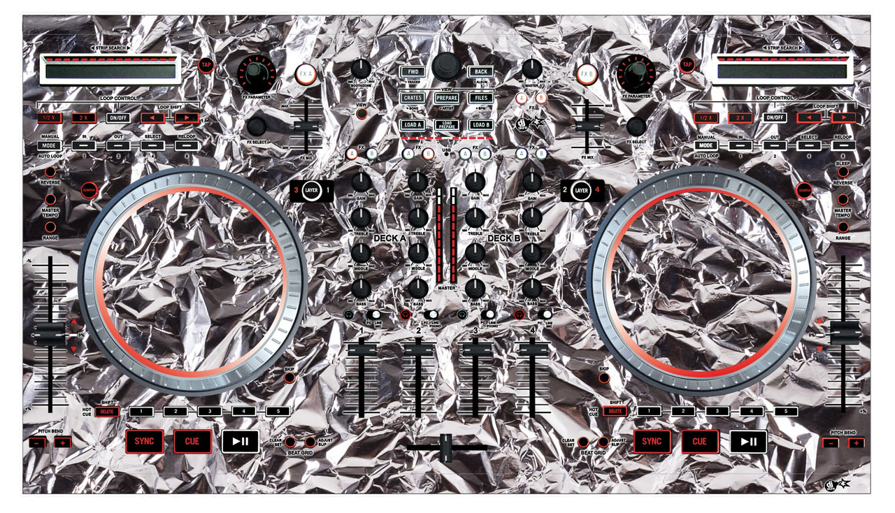 Numark NS 6 Skin Silvercrush