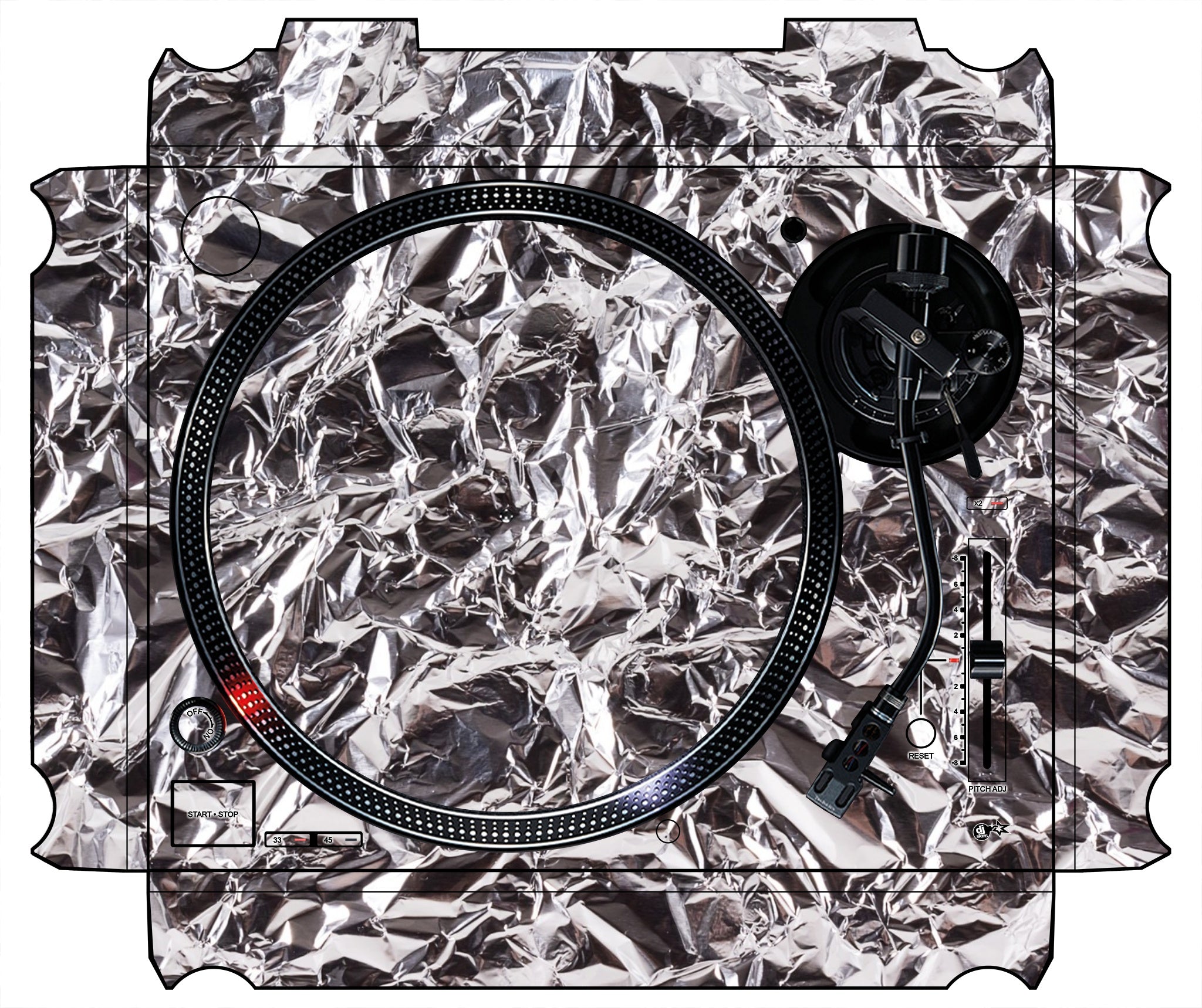 Technics 1200 / 1210 MK7 Skin Silvercrush