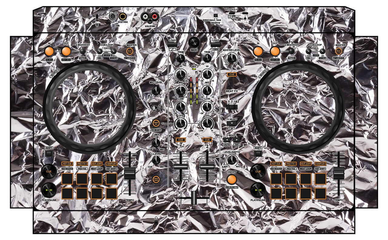 Pioneer DJ DDJ FLX 4 Skin Silvercrush