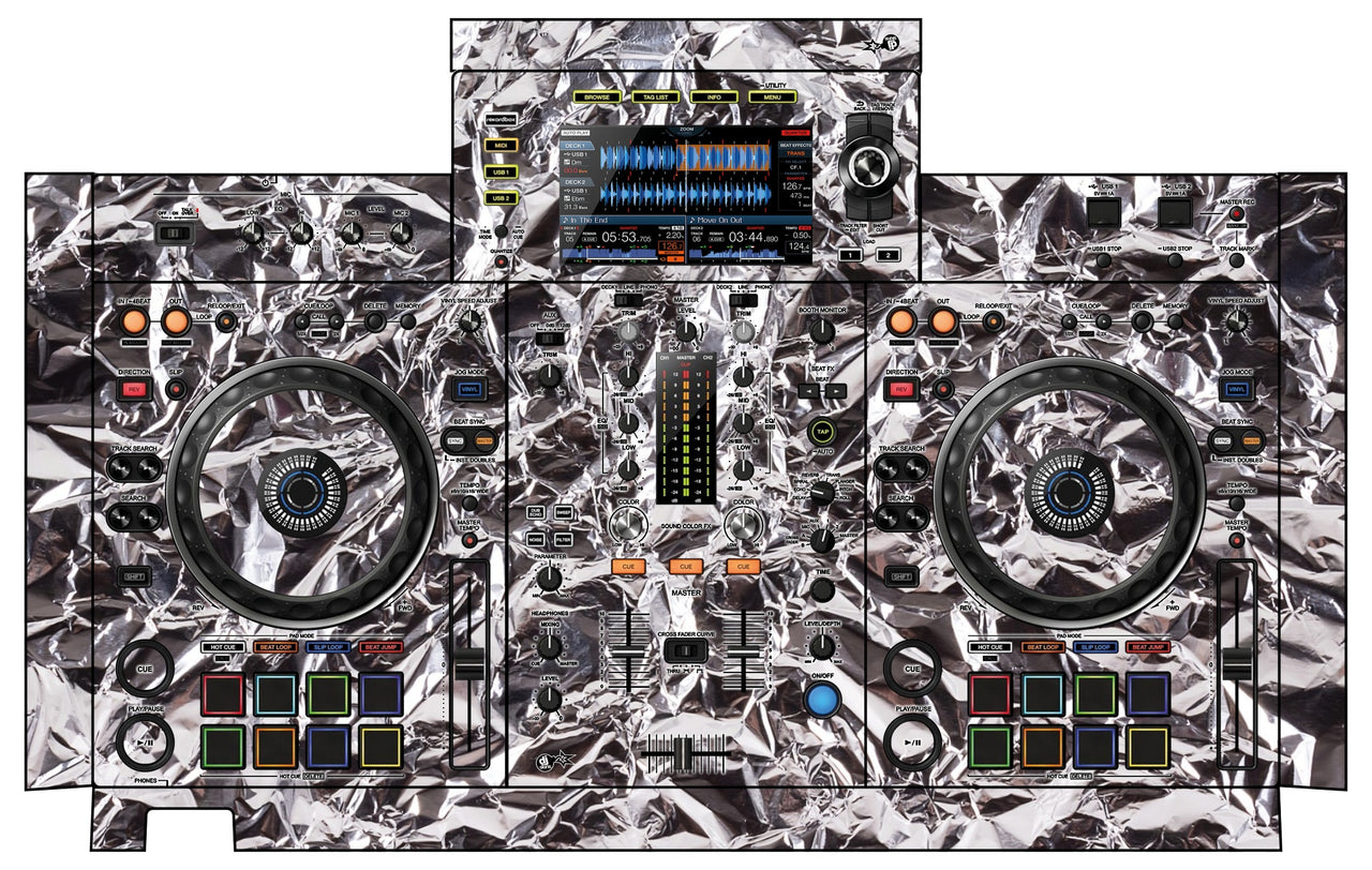Pioneer DJ XDJ RX 2 Skin Silvercrush