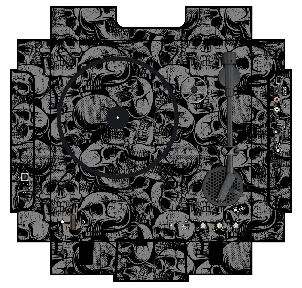 Numark PT 01 incl. Sides Skin Skull