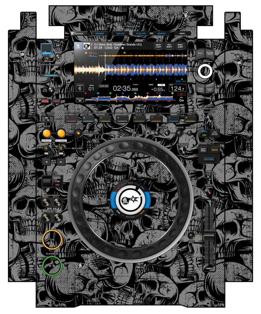 Pioneer DJ CDJ 3000 incl. SIDES Skin Skull