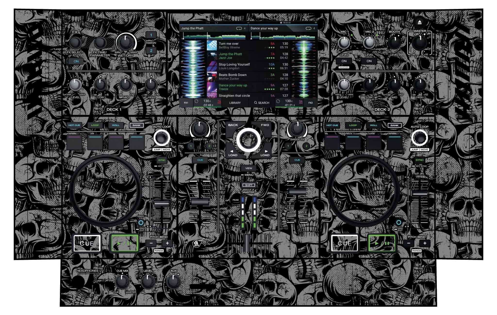 Denon DJ PRIME GO Skin Skull