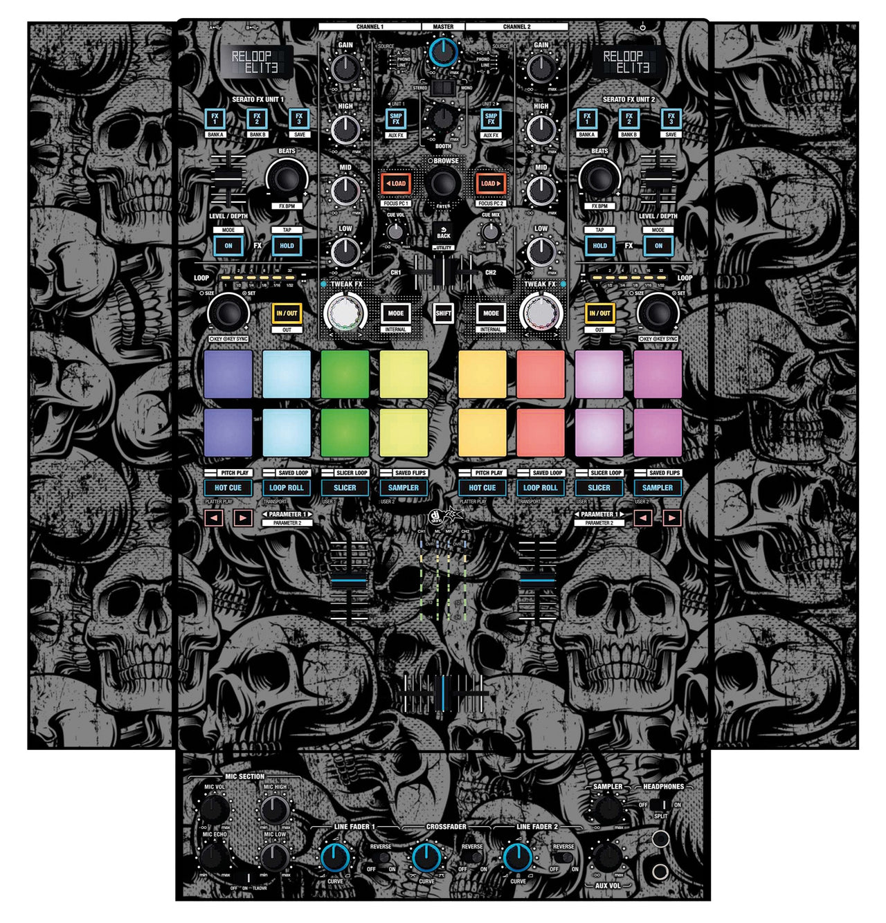 Reloop Elite Skin Skull