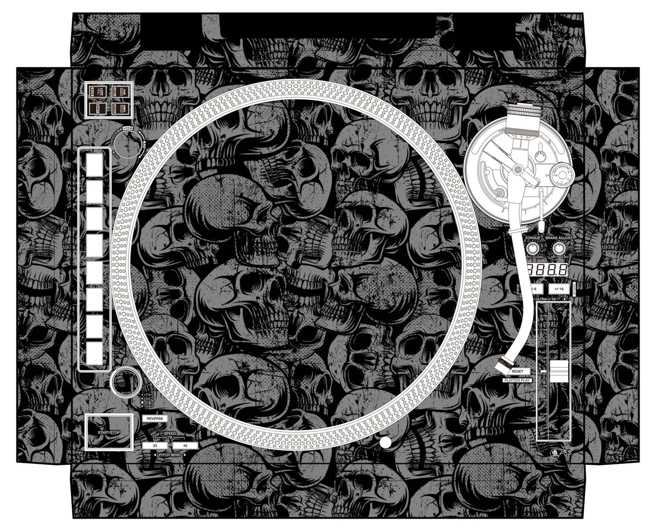 Reloop RP 8000 MK2 Skin Skull