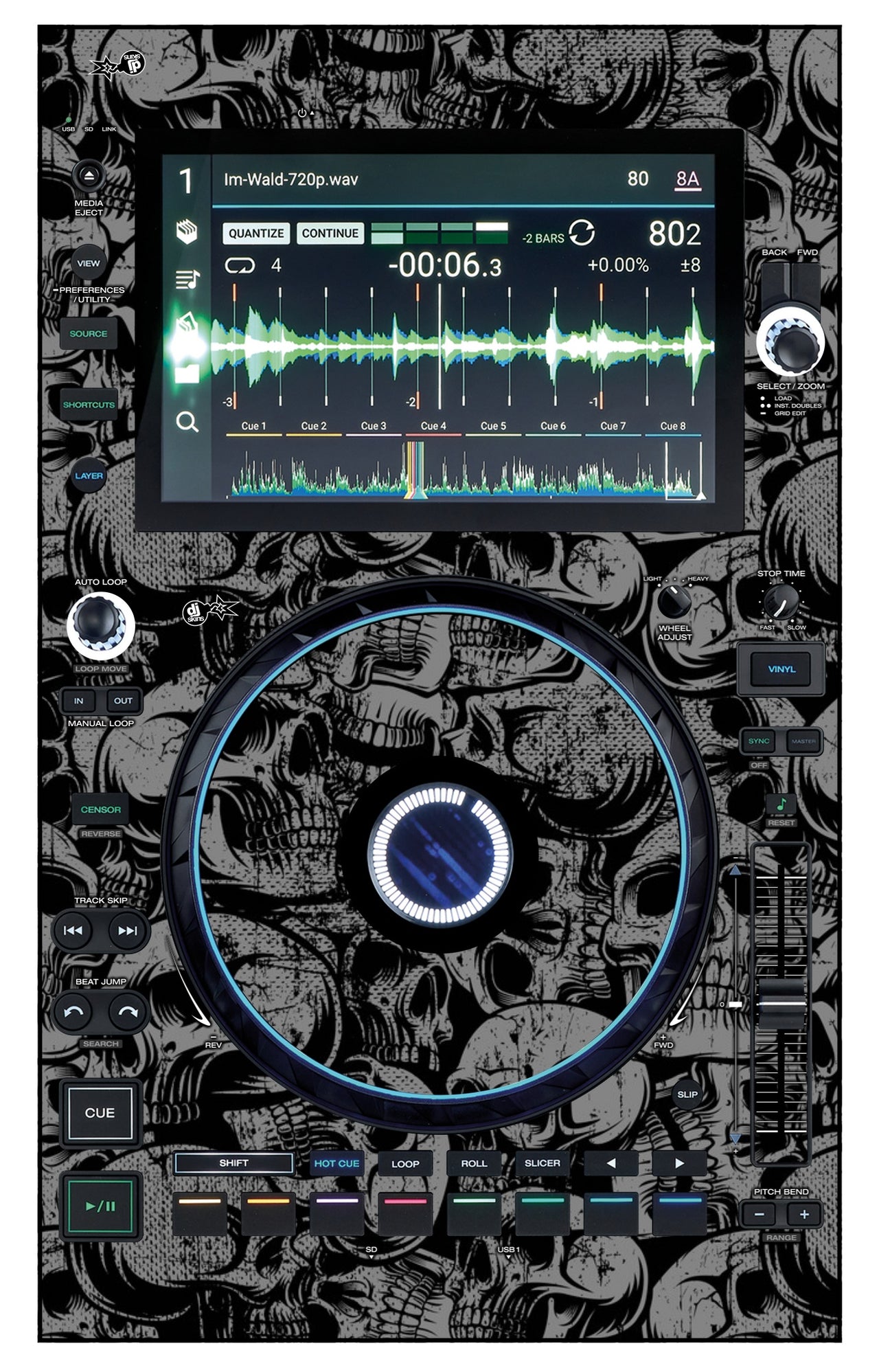 Denon DJ SC 6000 Skin Skull