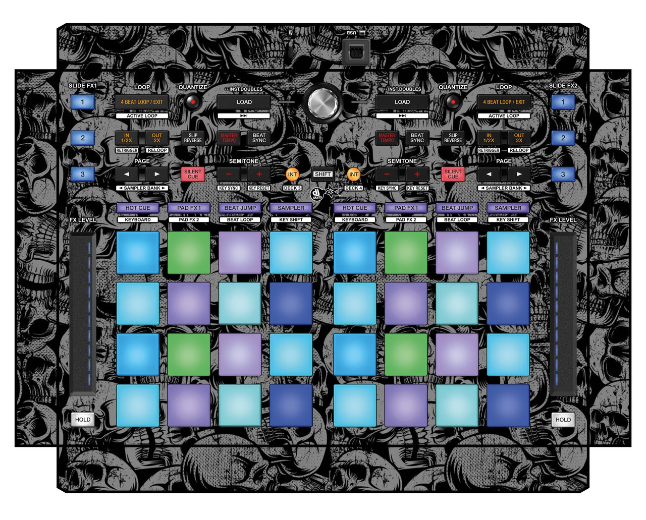 Pioneer DJ DDJ XP 1 Skin Skull