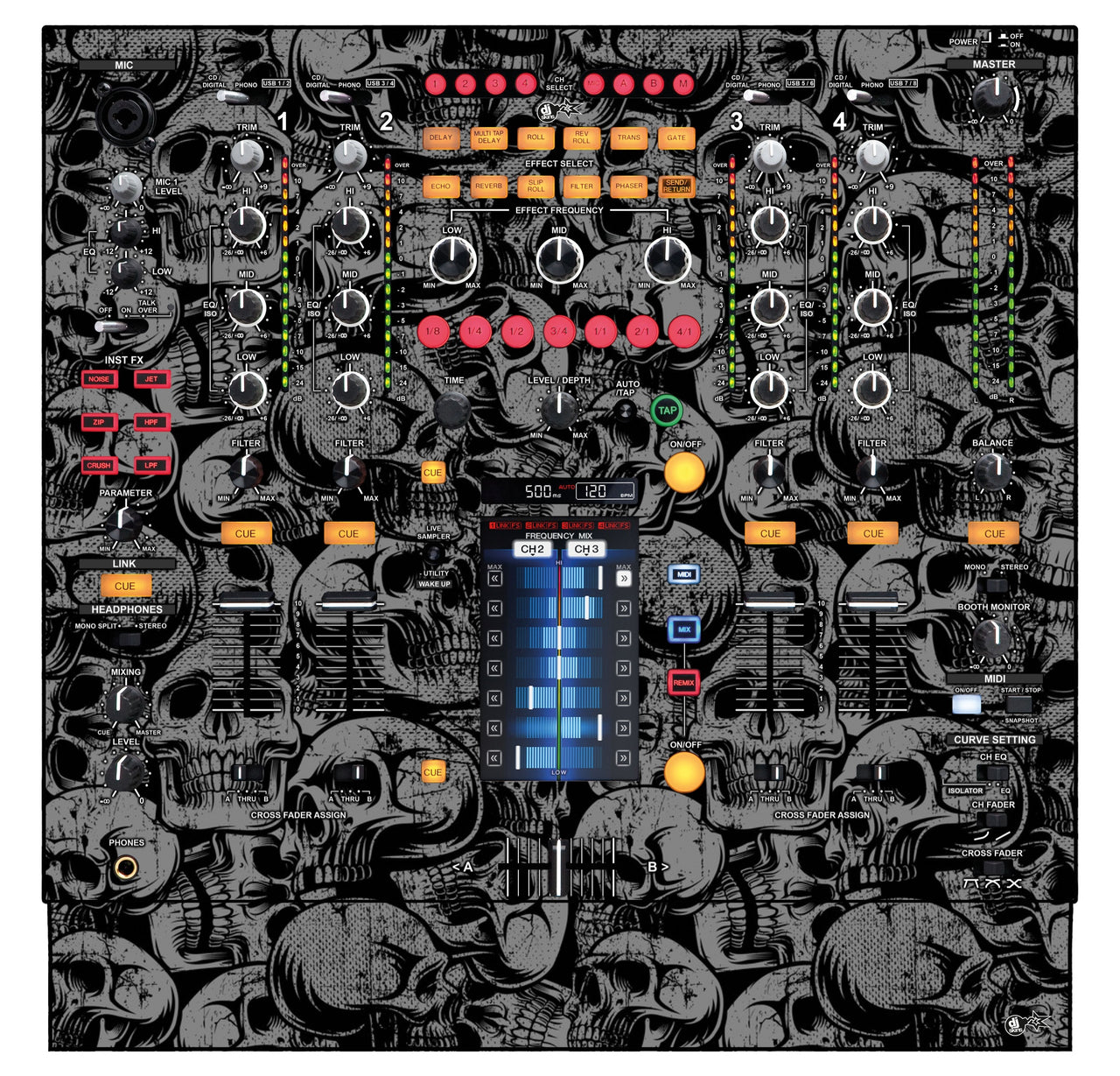 Pioneer DJ DJM 2000 Skin Skull
